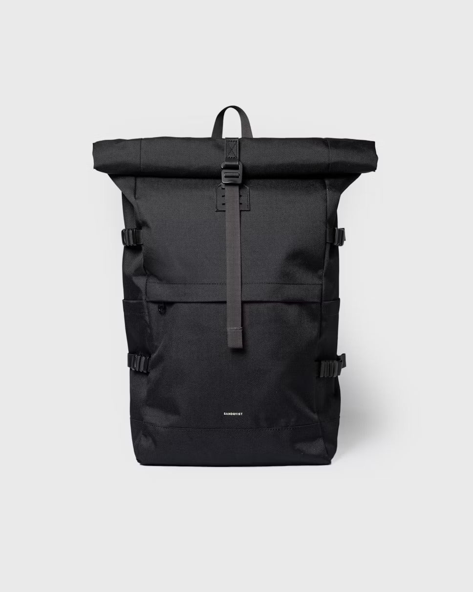 Sandqvist reppu, ICON ROLLTOP BACKPACK L Musta