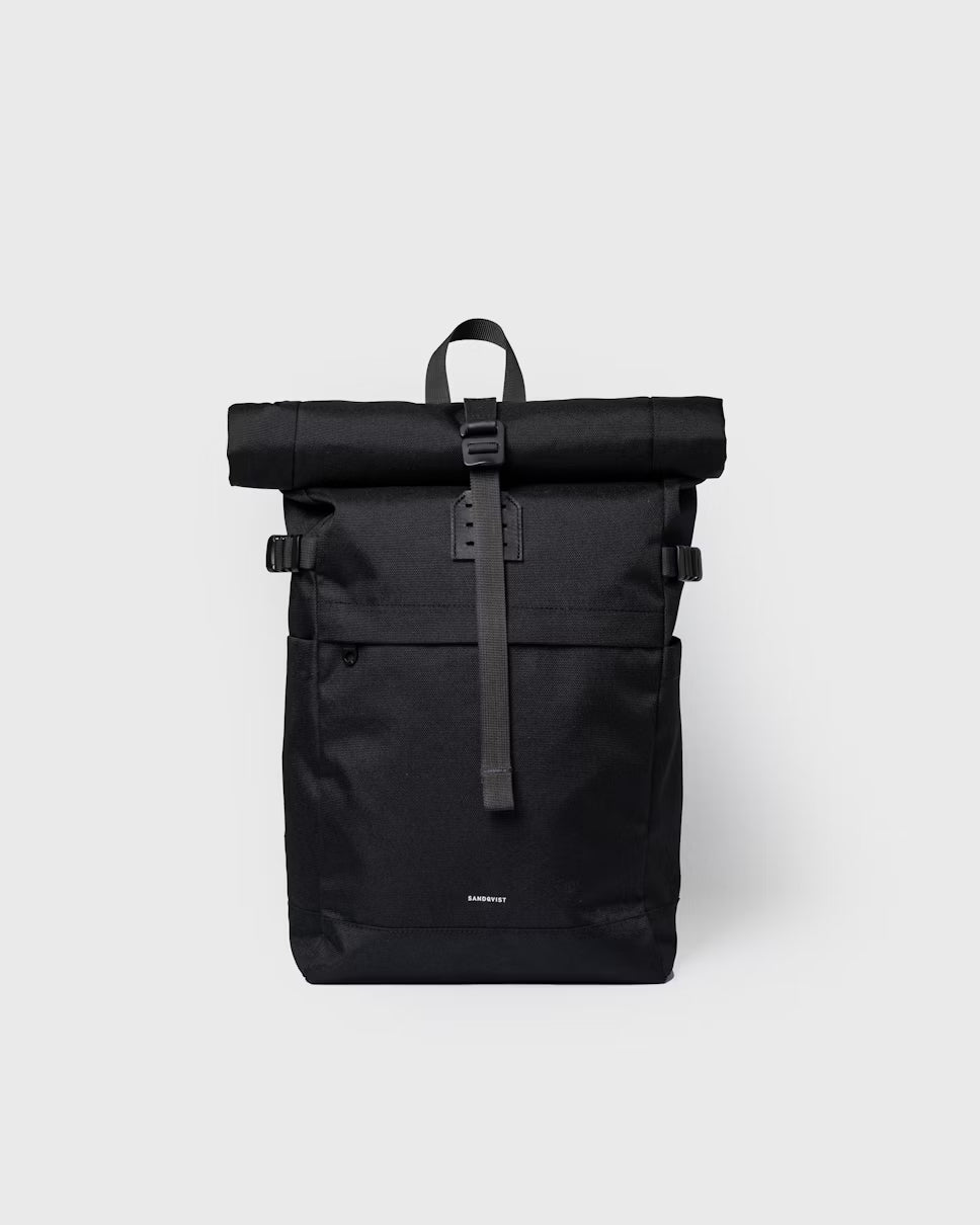 Sandqvist reppu, ICON ROLLTOP BACKPACK M Musta