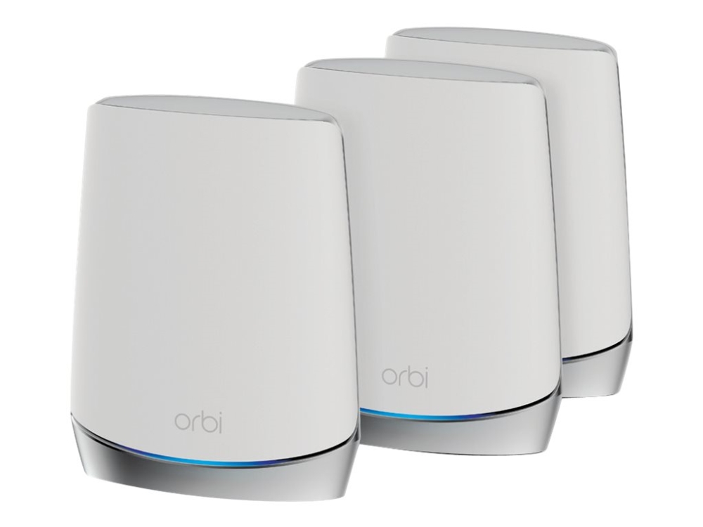 NETGEAR Orbi RBK753 AX4200 WiFi 6 Mesh System, Valkoinen, Sisäinen, Teho, 696 m², Kolmikaista (2,4 GHz/5