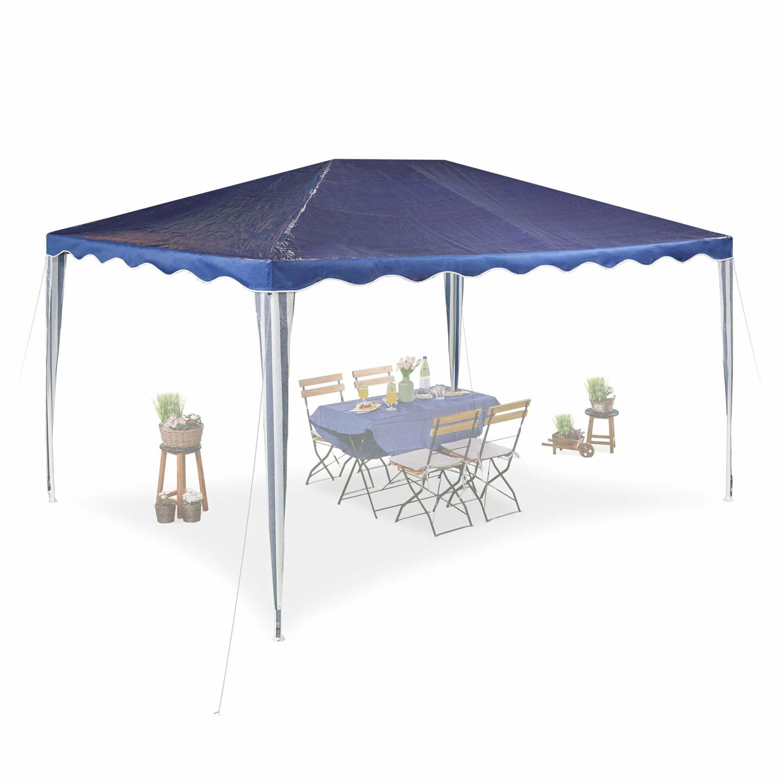 Tummansininen paviljonki 3x4 m