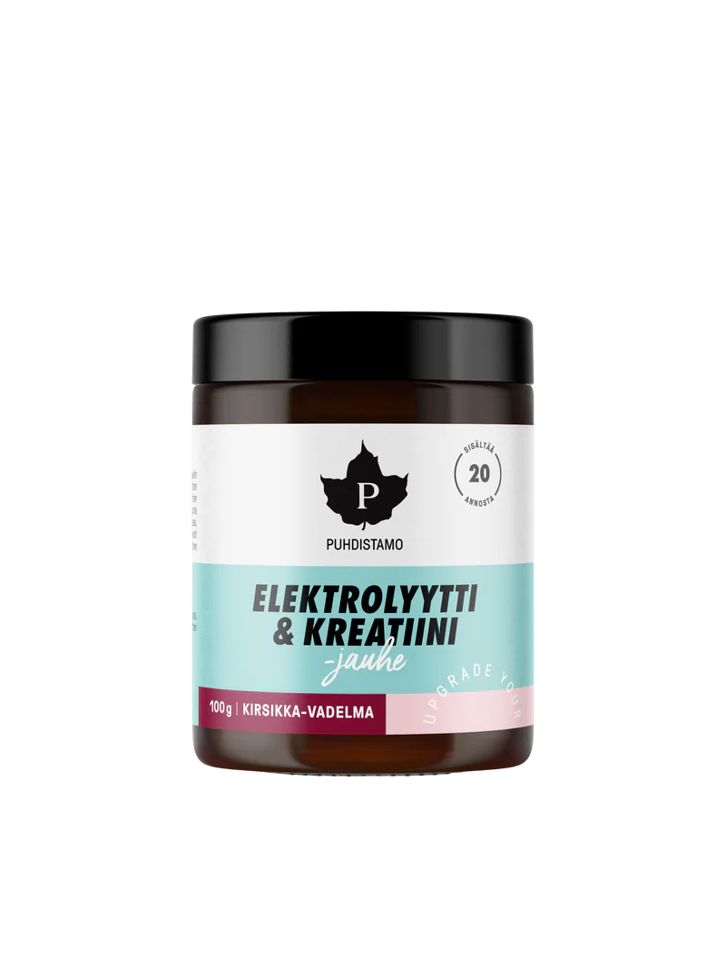 Puhdistamo Elektrolyytti & Kreatiini Kirsikka-Vadelma 100 g