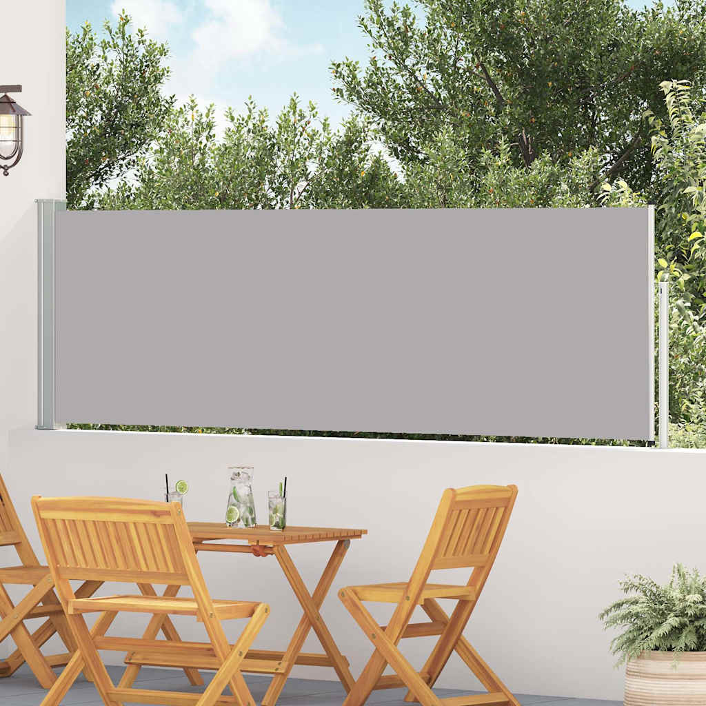 vidaXL Sisäänvedettävä sivumarkiisi 100x514 cm harmaa