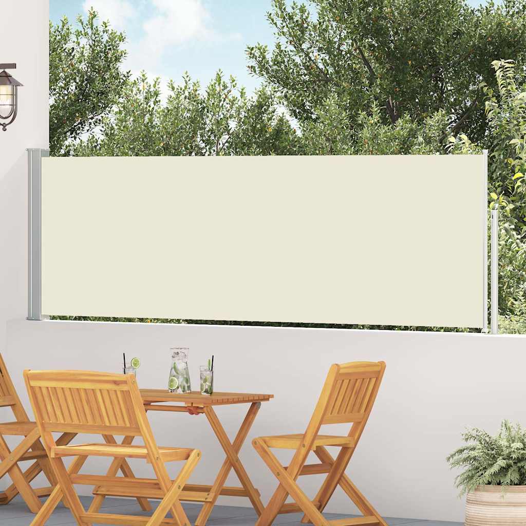 vidaXL Sisäänvedettävä sivumarkiisi 100x514 cm kerma