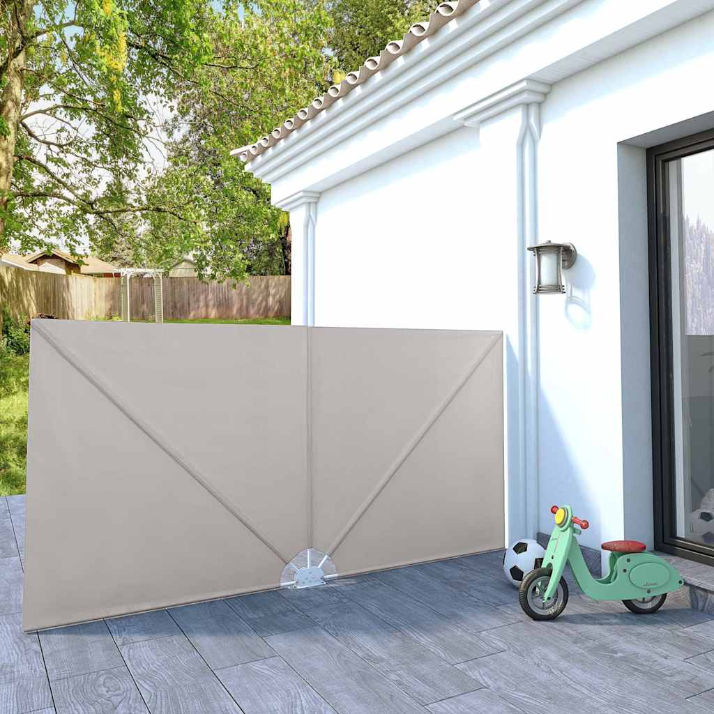 vidaXL Kokoontaittuva sivumarkiisi kerma 300x150 cm